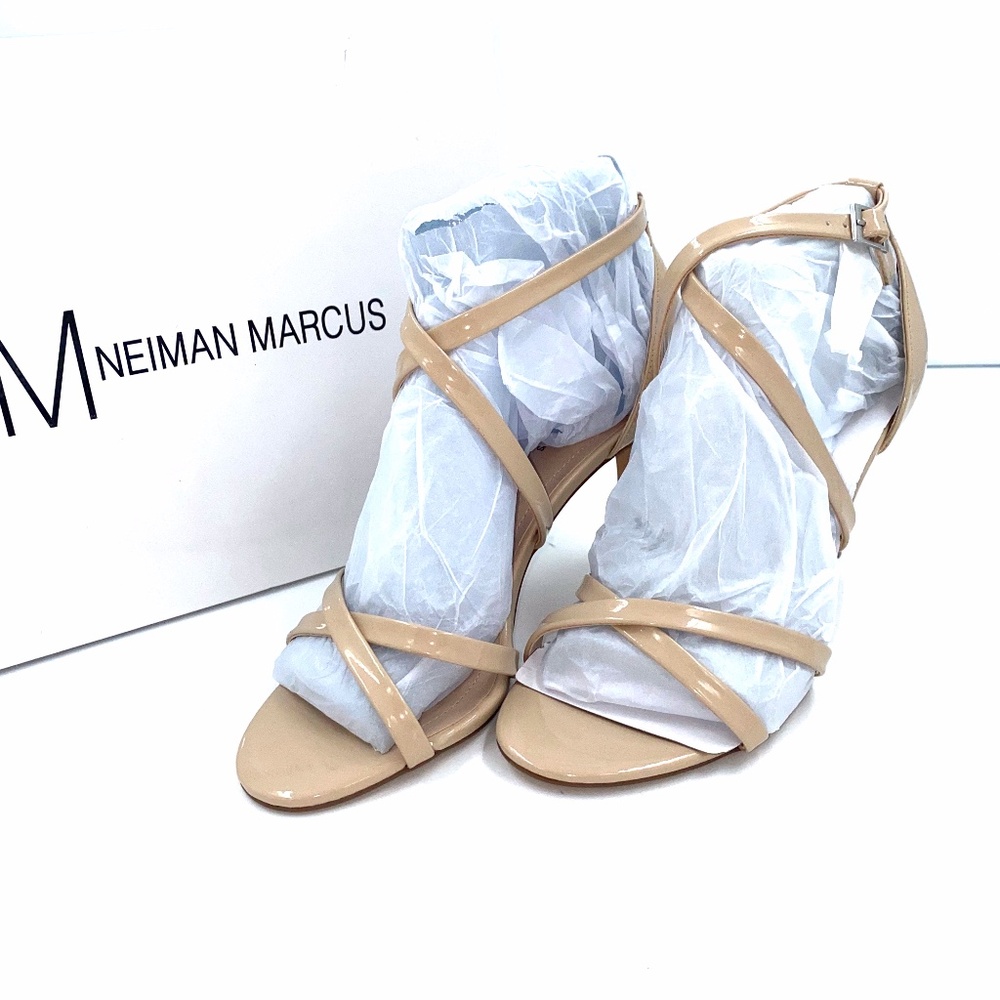 Neiman Marcus Tan Strappy Heels